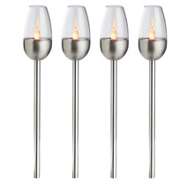 Hagefakler med solceller 38 cm 4-pk.